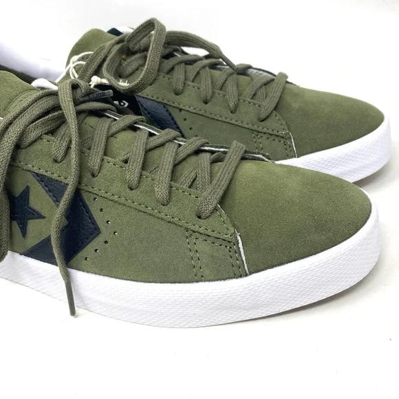 Converse Pro Leather OX Low Top Khaki Black Suede Men’s Size Sneakers A00945C - Picture 3 of 10